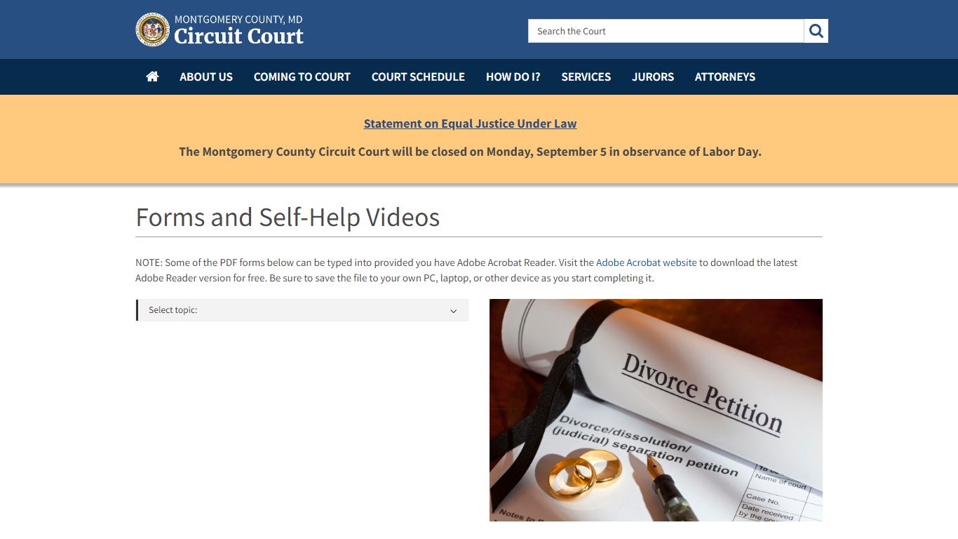 Forms and Self-Help Videos - Montgomery County, MD Circuit Court