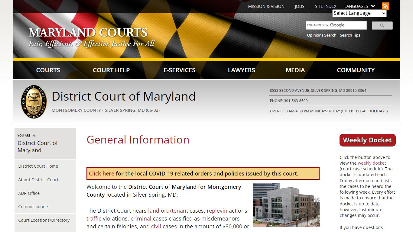 General Information | Maryland Courts